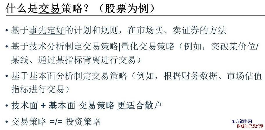 投資者交易策略制定